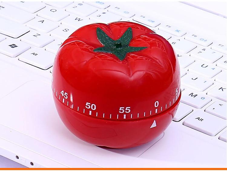 Mechanischer Timer in Tomatenform mit 360-Grad-Drehung