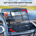 Compact 360° Car Phone Holder with Magnetic Function