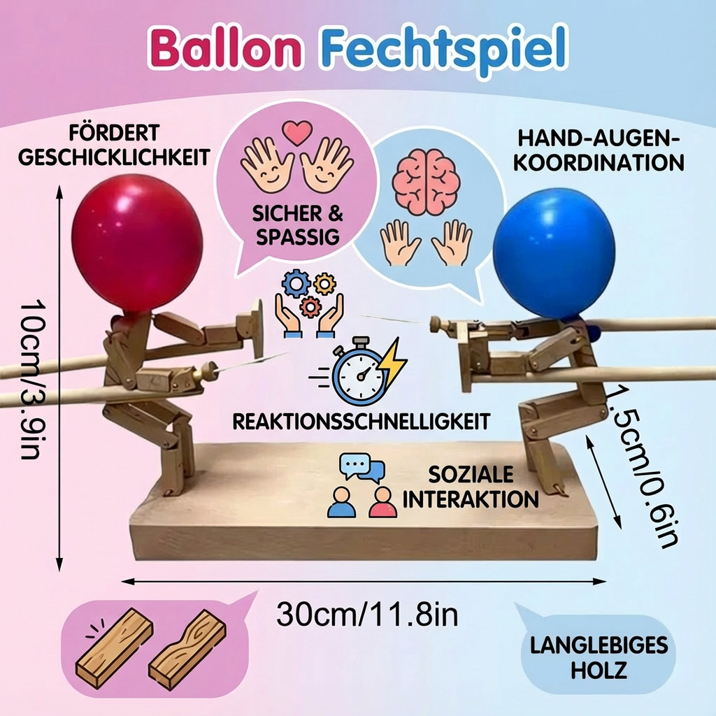 Fencing game with balloons