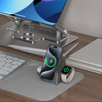 Versatile 3-in-1 Charging Station for Smartphone, Watch, and Headphones