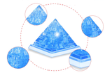 3D Kristall Puzzle Pyramide mit LED-Beleuchtung