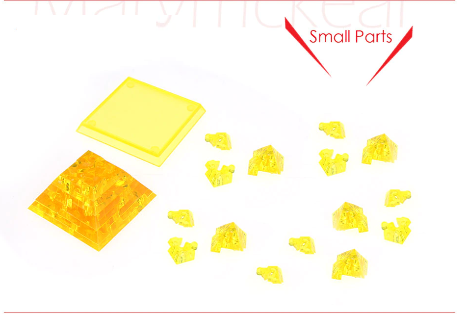 3D Kristall Puzzle Pyramide mit LED-Beleuchtung