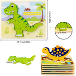 6-Piece 3D Dinosaur Puzzle Set for Kids