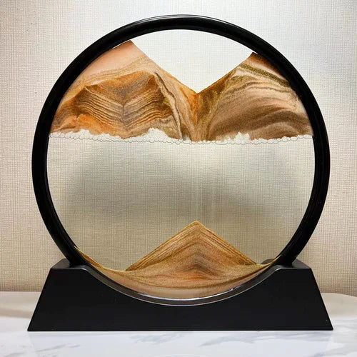 3D Sanduhr mit Tiefsee-Sandlandschaft