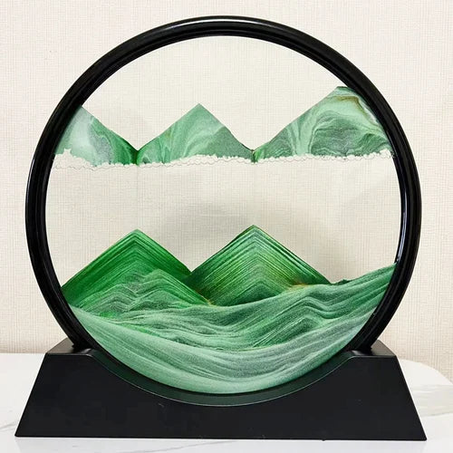 3D Sanduhr mit Tiefsee-Sandlandschaft