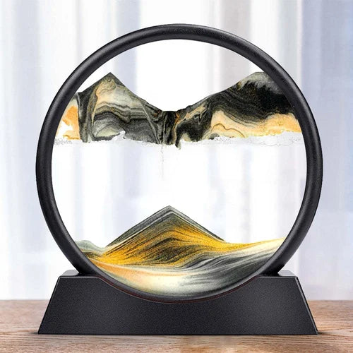 3D Sanduhr mit Tiefsee-Sandlandschaft