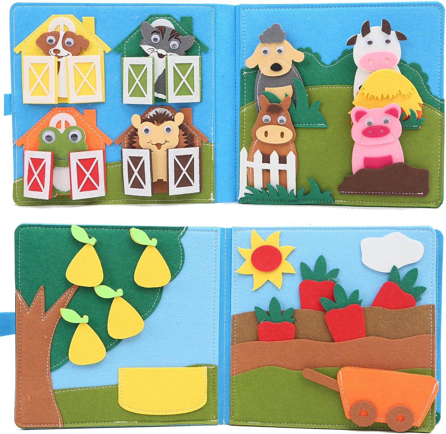 3D Montessori Erzählbuch mit Bauernhof-Motiv