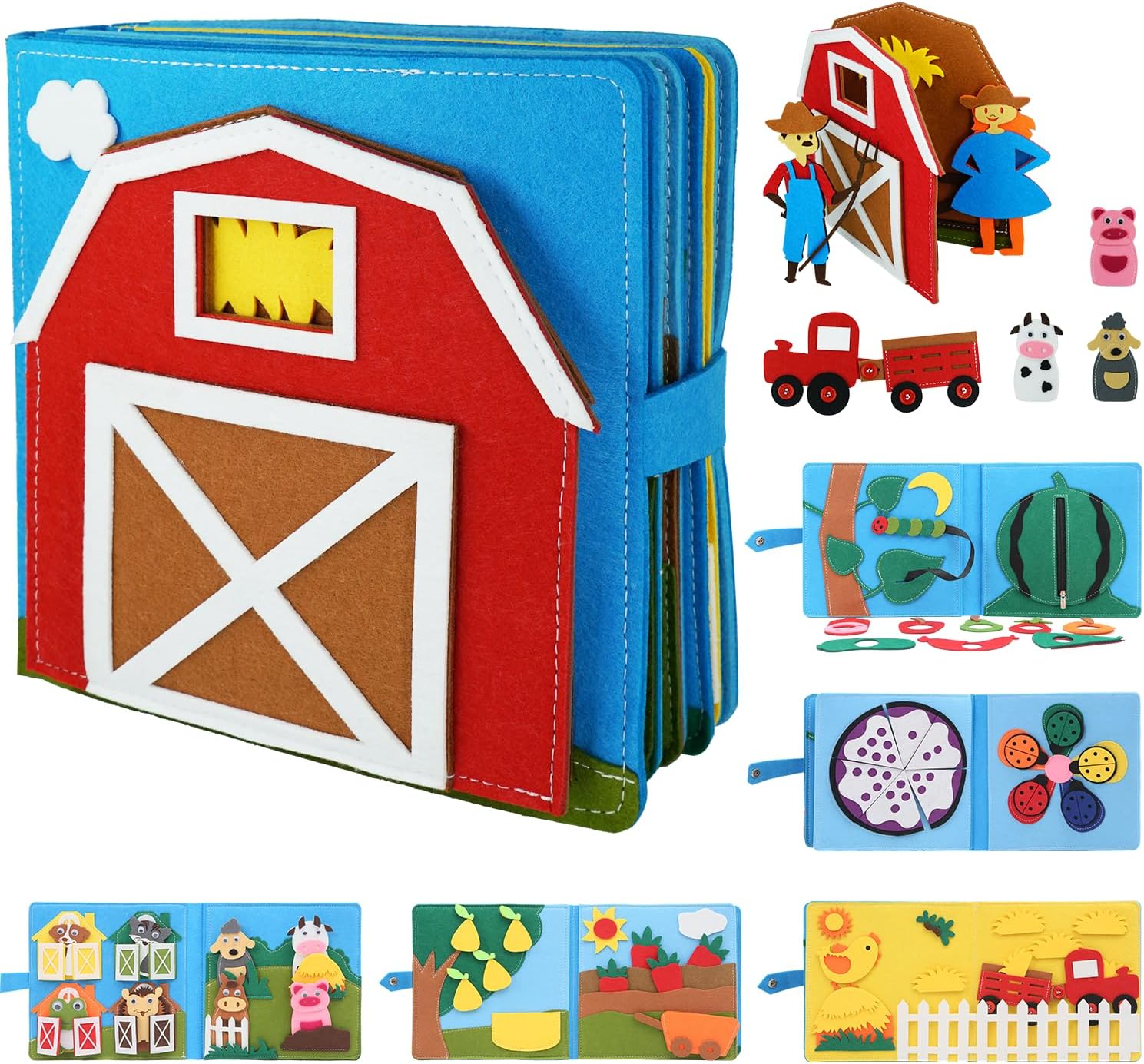 3D Montessori Erzählbuch mit Bauernhof-Motiv