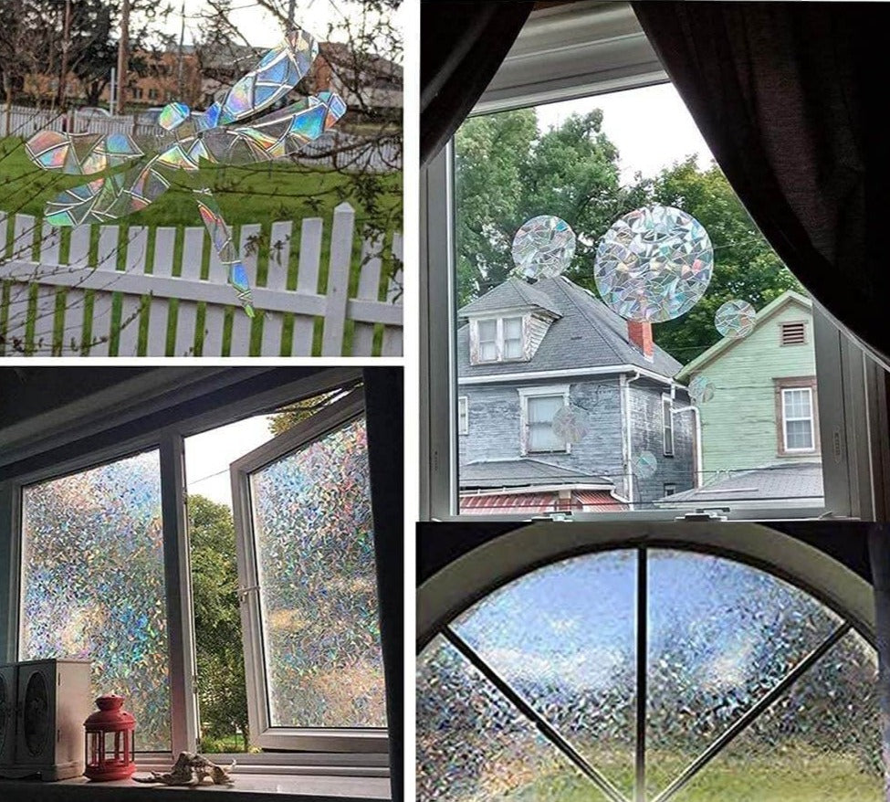 Fascinating 3D Rainbow Window Film