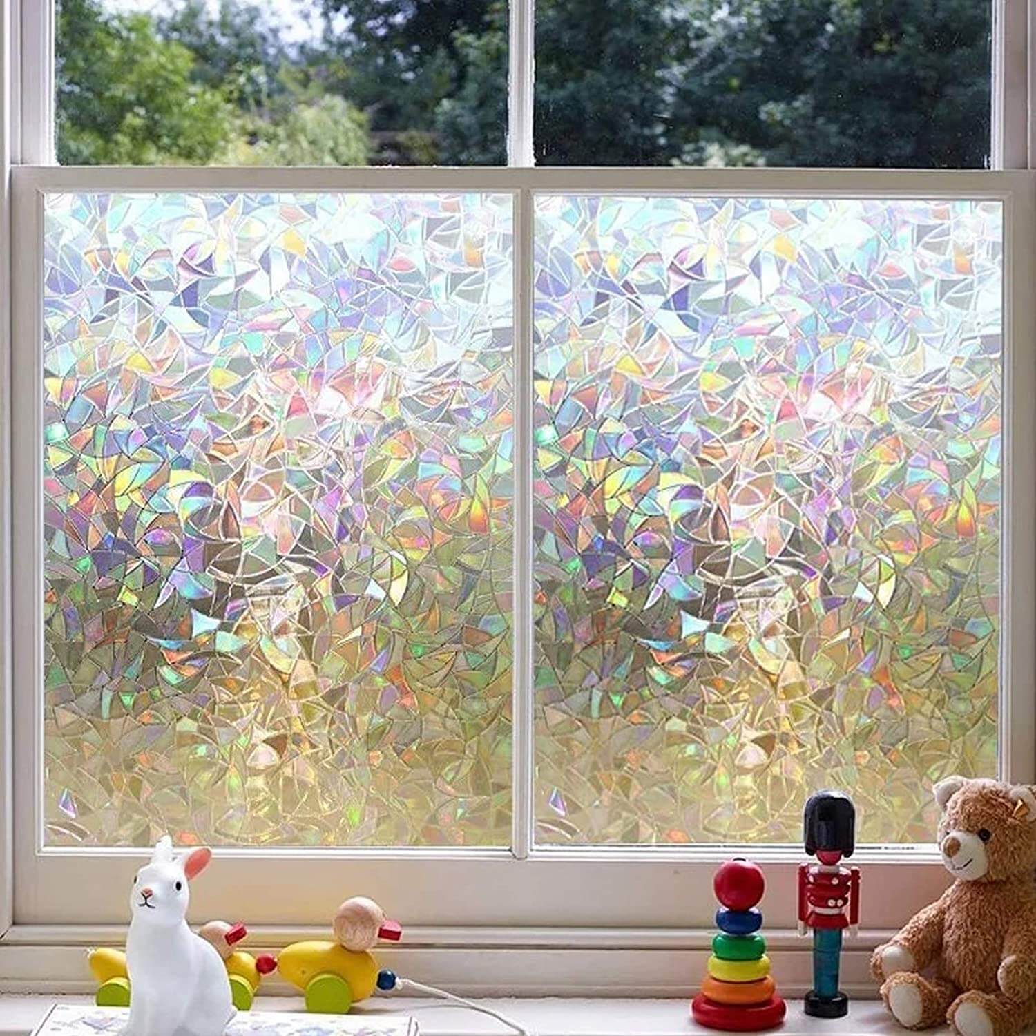 Fascinating 3D Rainbow Window Film