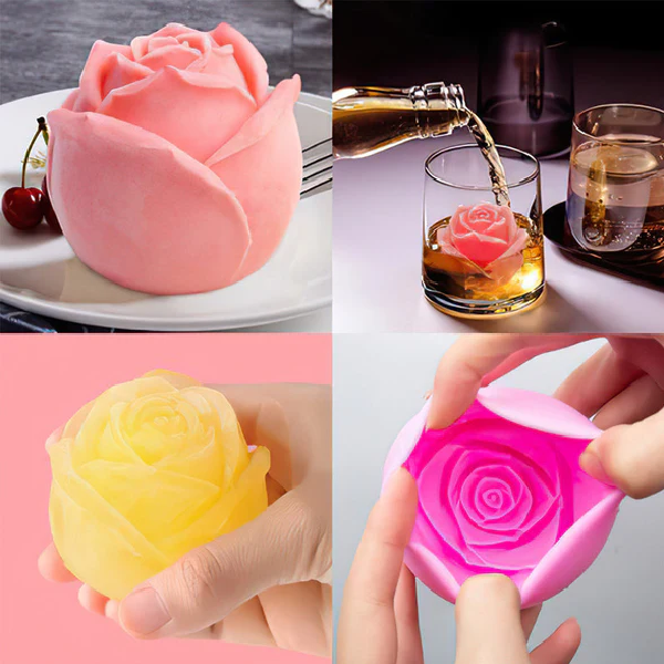 Rose 3D Ice Cube Tray for Stylish Drinks
