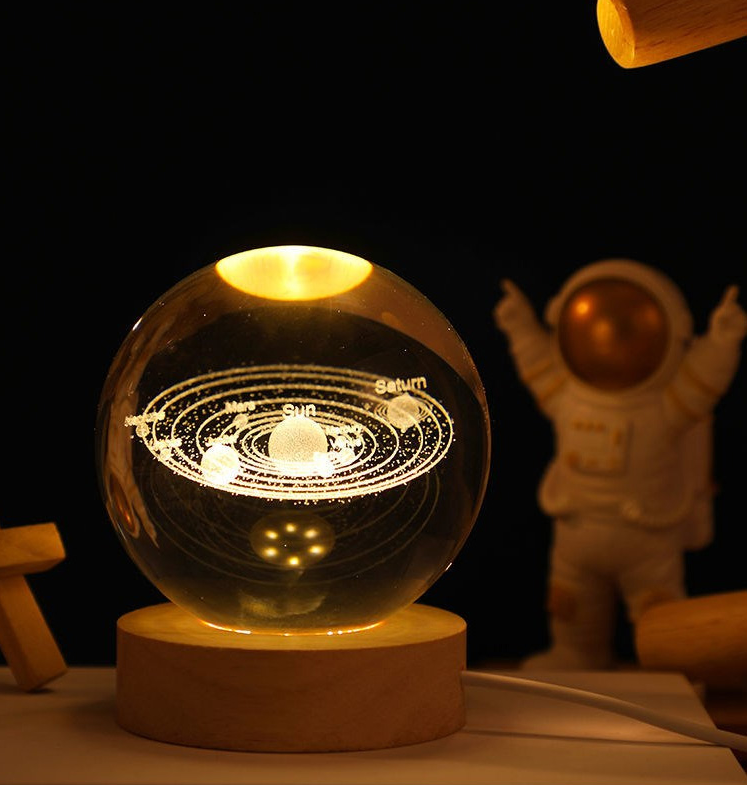 Magische 3D Kristallkugel des Sonnensystems