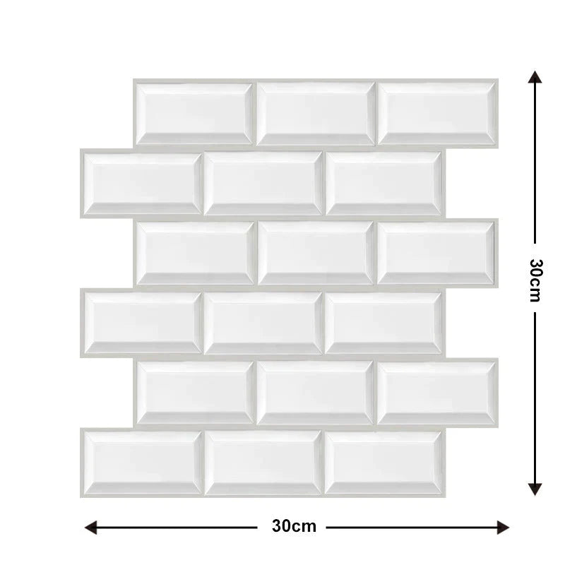 3D Wandfliesen zum einfachen Anbringen und Entfernen