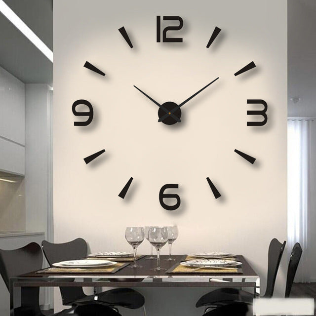 Modern 3D Frameless Wall Clock