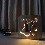 3D Tierlampe aus Holz – Ein bezaubernder Begleiter