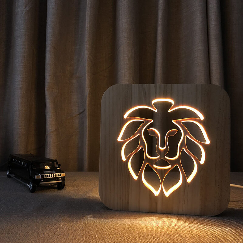 3D Tierlampe aus Holz – Ein bezaubernder Begleiter