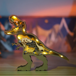 3D Wooden Carved Dinosaur Decorations