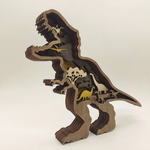 3D Wooden Carved Dinosaur Decorations