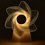 3D Holz Musikmühle mit Licht