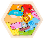 3D Holzpuzzle Set - Entdecke Stapel Leer