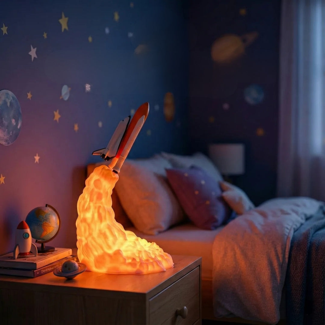 3D Raketen-Nachtlicht – LED-Lampe mit sanftem Licht für kreative Räume