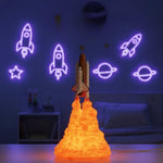 3D Rocket Night Light – LED Lamp with Soft Light for Creative Spaces
