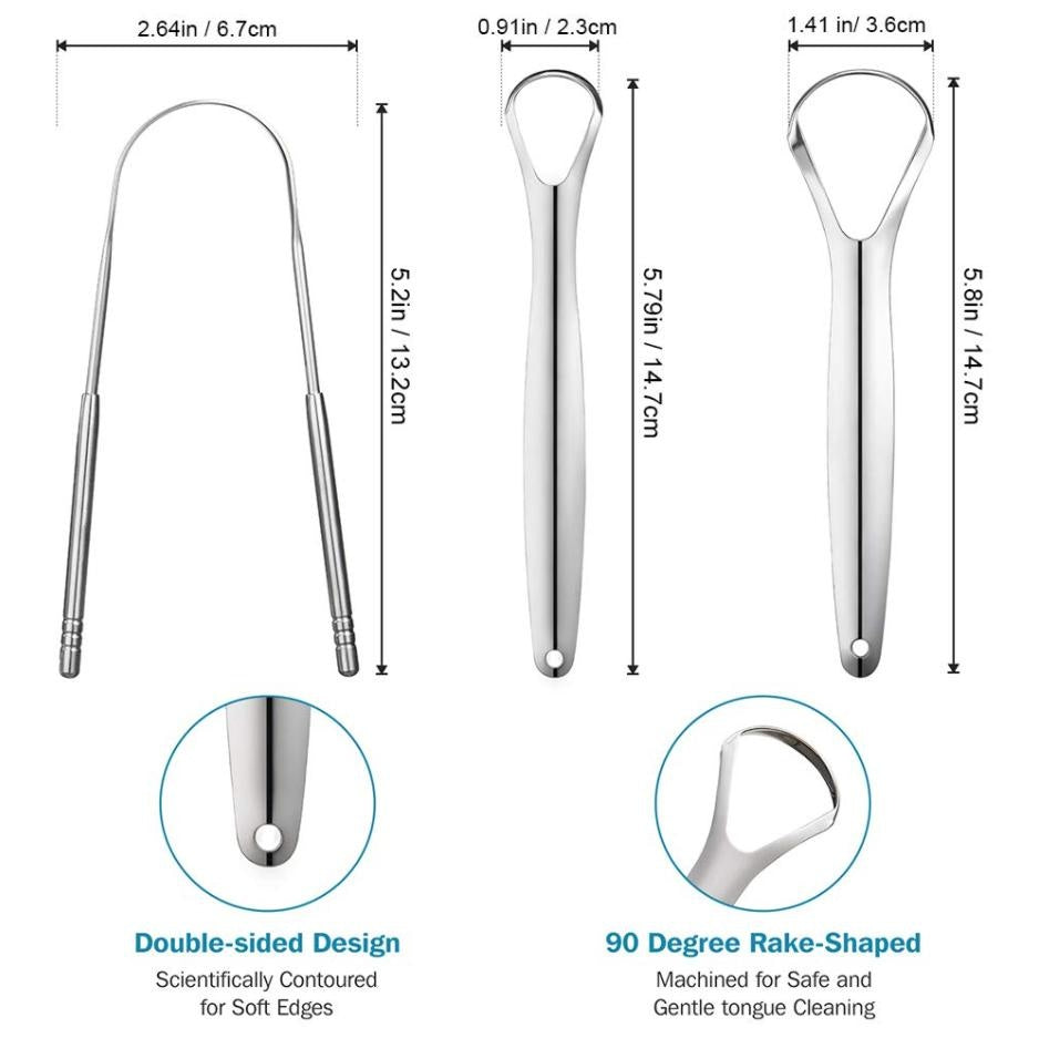 3-Piece Stainless Steel Tongue Cleaner Set | ZungenFrisch