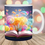 Kreative Blumige Kaffeetasse für Bücherliebhaber – Perfektes Geschenk