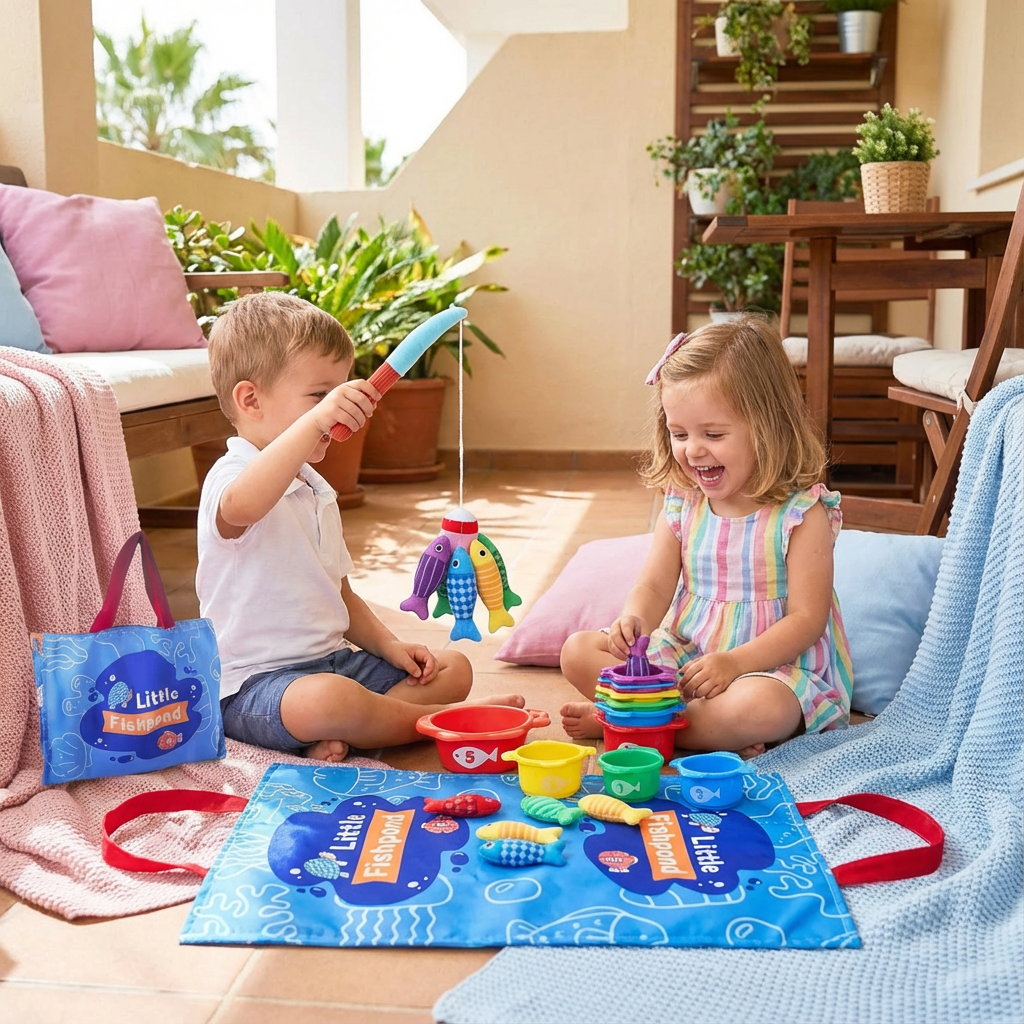 Montessori-Style Plush Fish Pond Children's Toy