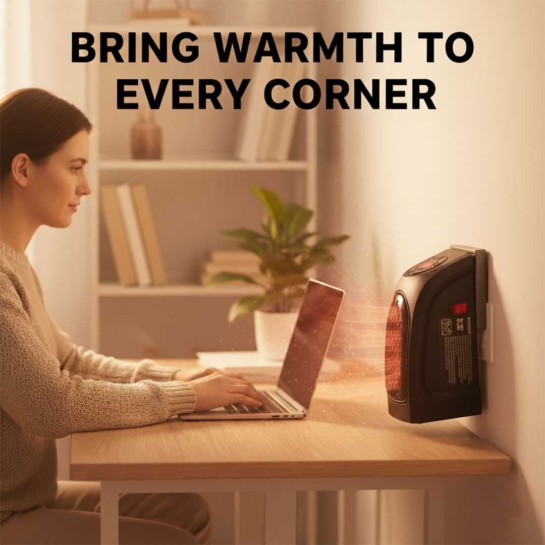 Compact fan heater with ceramic heating technology