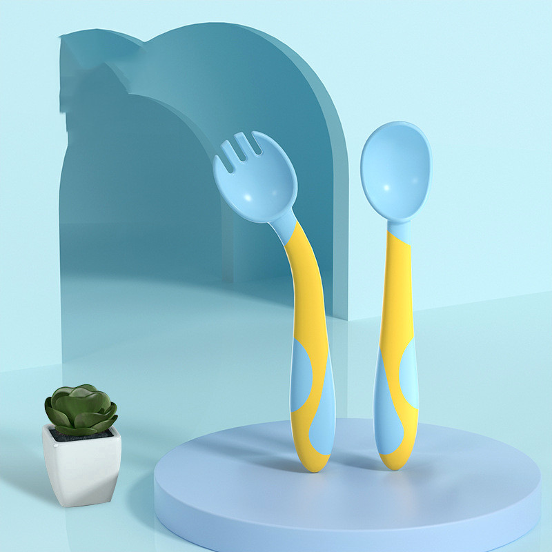 Ergonomic Baby Cutlery Set with Non-Slip Spoon and Fork for Children