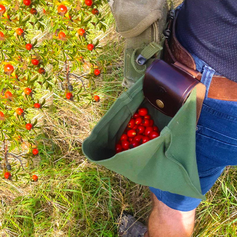 Leder- und Canvas-Bushcraft-Tasche