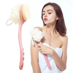2-in-1 Badewannenbürste mit langem Griff für Peeling