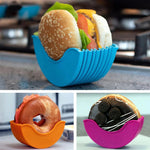 Clean burger holder for easy handling