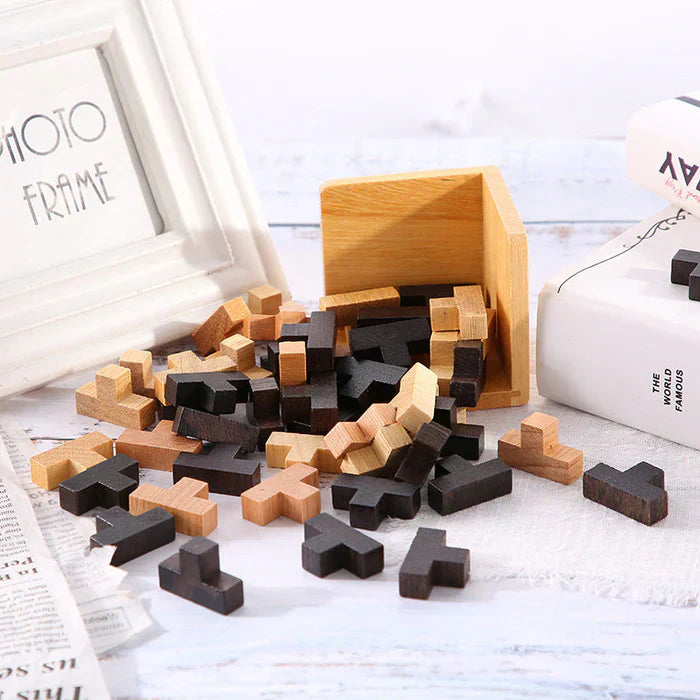 Holzpuzzle 3D - Rätselspiel für Denksportfreunde