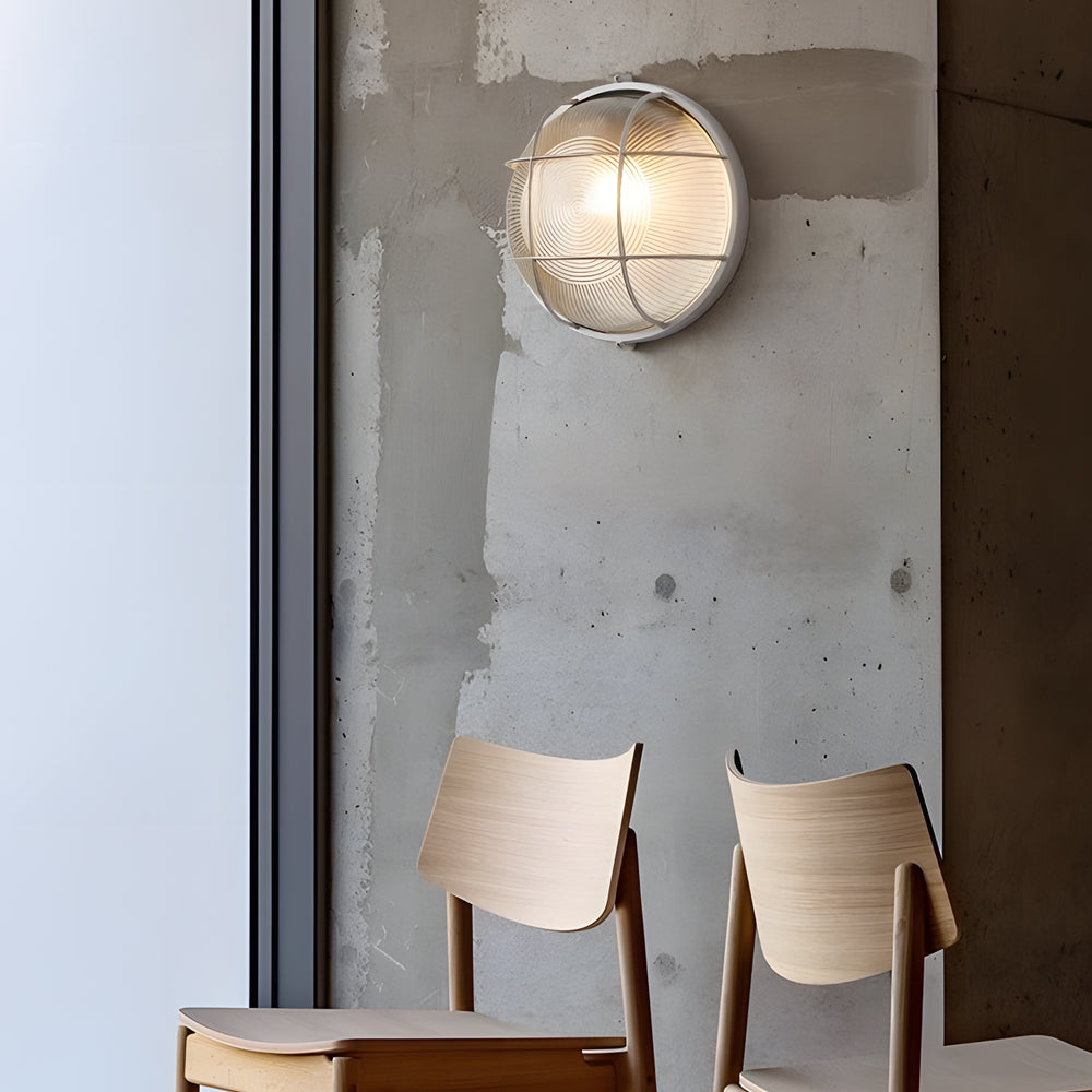 Elegante Außenwandleuchte im Retro-Industrie-Stil – Oval oder Rund
