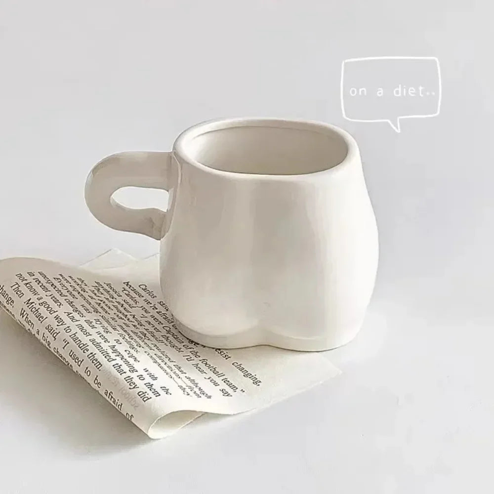 Charming ceramic mug with round belly design