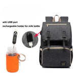 Baby Diaper Backpack with USB – Backpack for Bottle Warmer and Charging Function