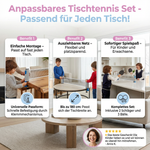 Customizable Table Tennis Set – Suitable for all table sizes!