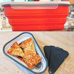 Collapsible airtight pizza container