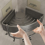 Aluminum Shower Caddy Corner Shelf – Adhesive, No Drilling