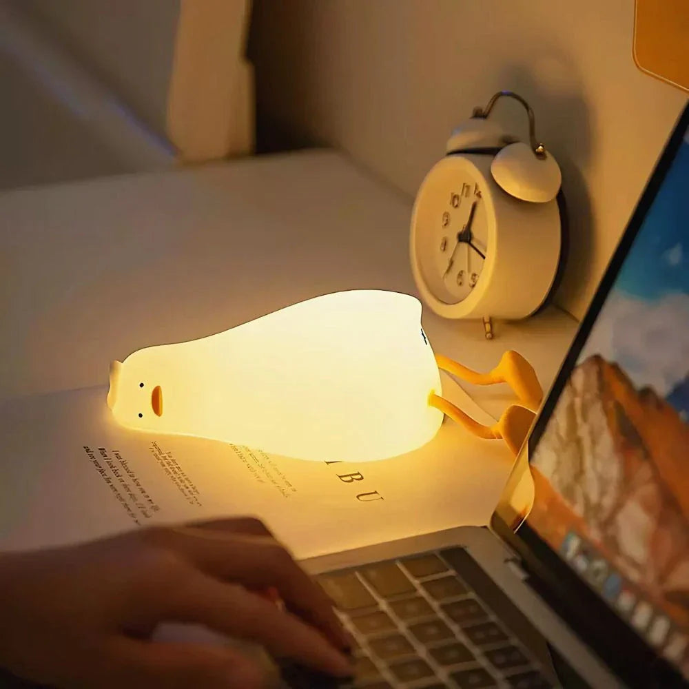 Verspielte Nachtlampe für Kinder – Wiederaufladbare Silikonlampe mit Farbwechsel