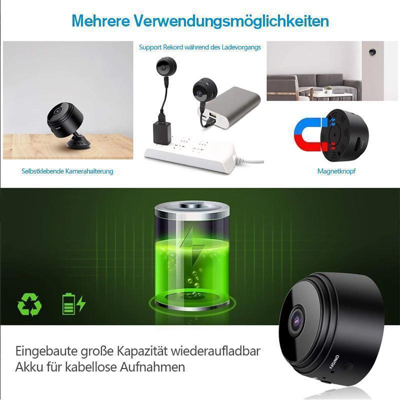 Mini Kamera mit Magnet und WiFi – 1080p Auflösung
