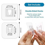 5 Powerful Double-Sided Wall Hooks by FlexiHook