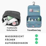 Wasserabweisende Kosmetiktasche mit Haken und Fächern für Reisen