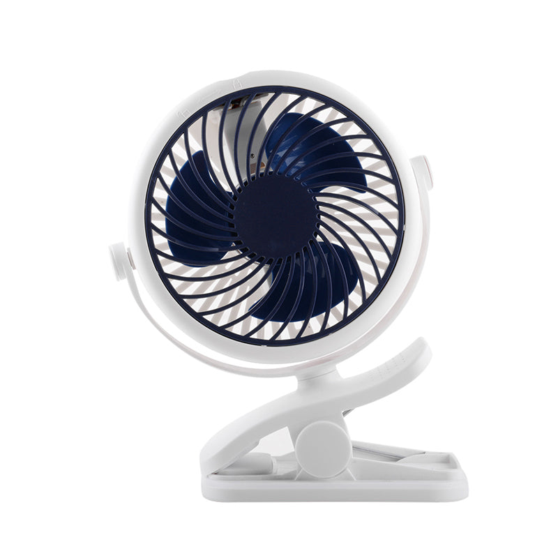 Portable Clip-On Fan with 360° Rotation – USB & Rechargeable Battery