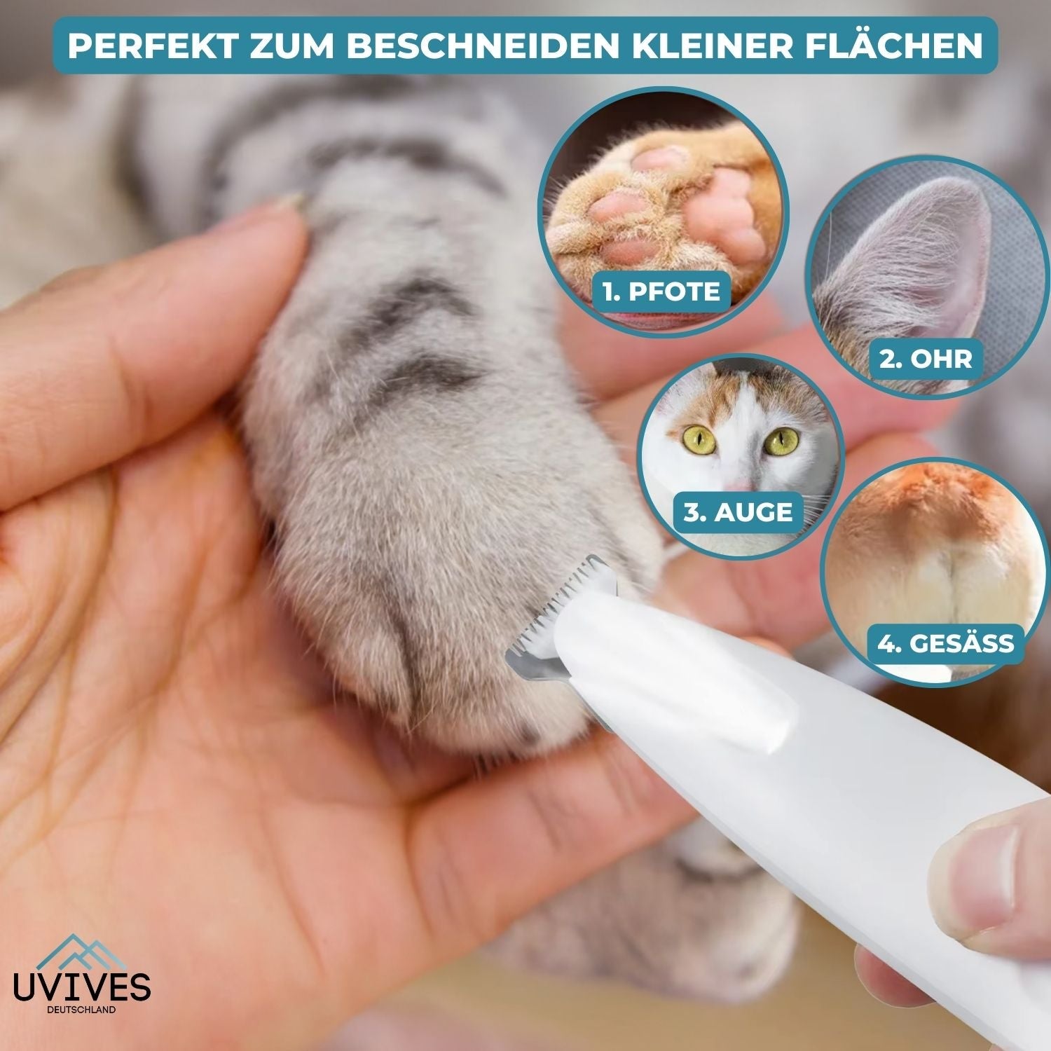 PawsPerfect - Elektrischer Trimmer für Haustiere