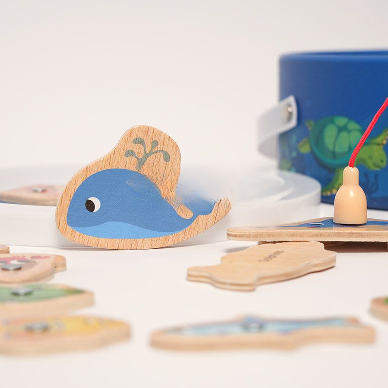 Wooden Magnetic Fishing Toy – 35 Colorful Fish