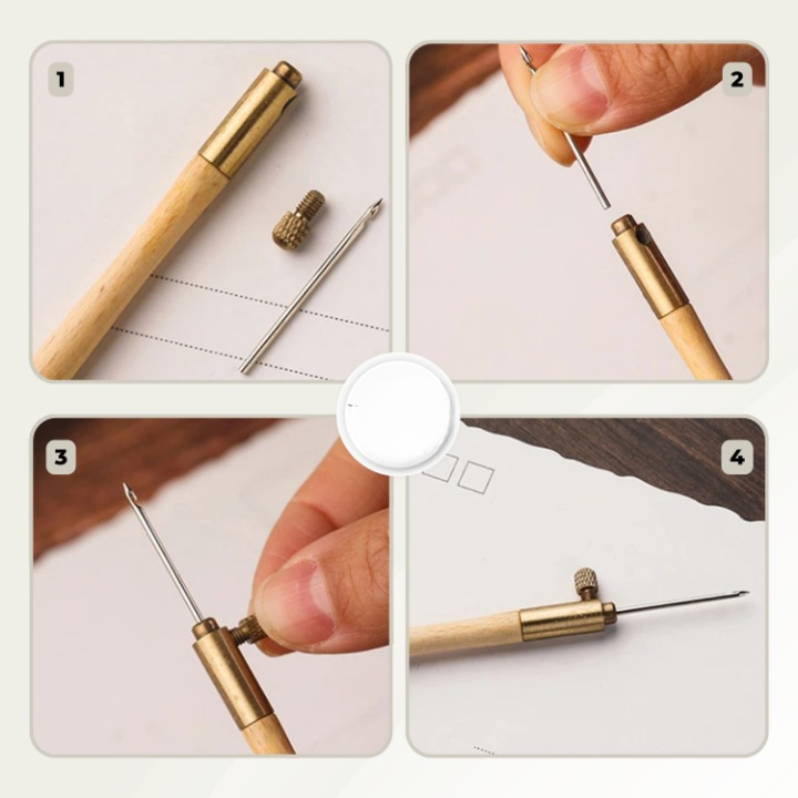 Perlen-Stickset mit 3 austauschbaren Nadeln – Einfaches Sticken mit Perlen