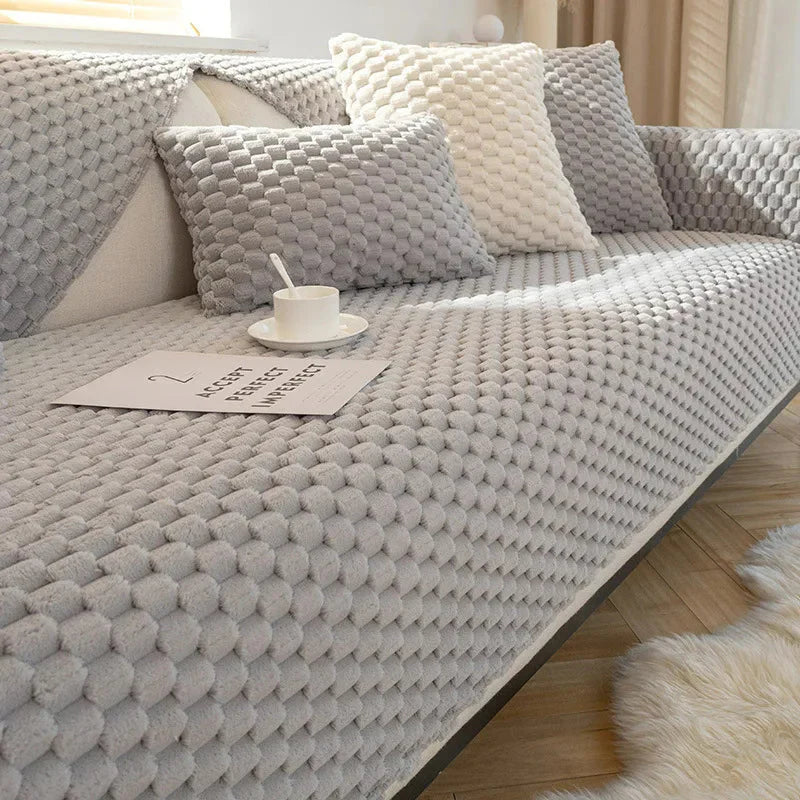 Warm and Stylish Sofa Throw with Non-Slip Backing